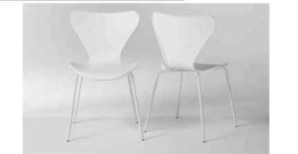 Fleur chair white, grey , pink and teah x 4 chairs £120