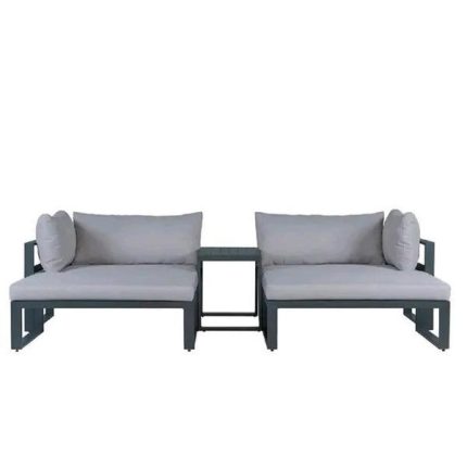 Santorini – Lounge Set with Side Cushions - Grey
