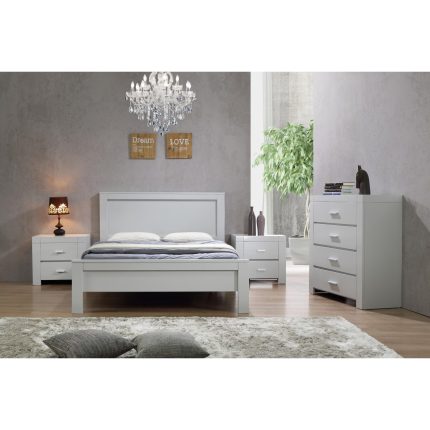 HF- California Double Bed Grey