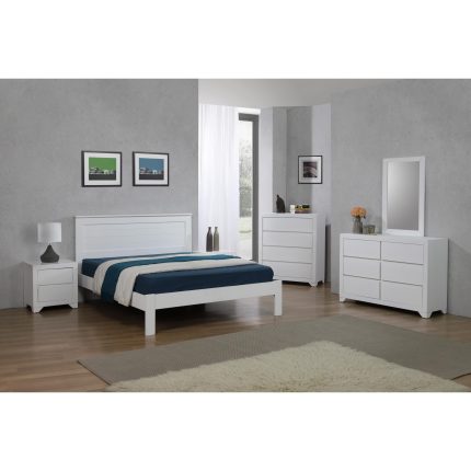 HF- Etna Double Bed White