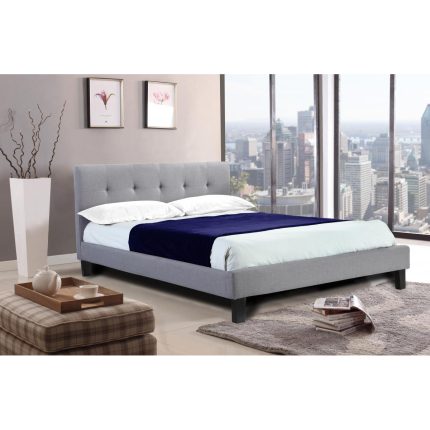 HF- Hollywell Linen Fabric King Size Bed