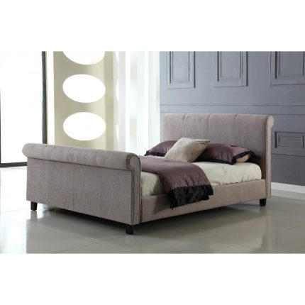 HF- Jalisa Chenille King Size Bed Mink