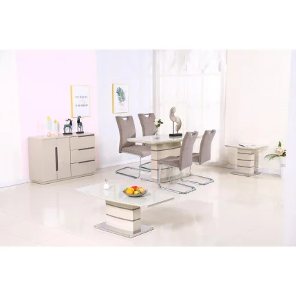 HF- Knightsbridge Small Dining Table with Glass Top