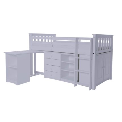 HF- Porto Midi Sleeper with Desk, Chest & Bookcase Grey