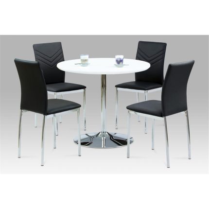 HF- Sylvia White High Gloss Bar Table