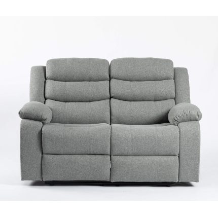 HF-Turin Recliner Fabric 2 Seater Grey Light