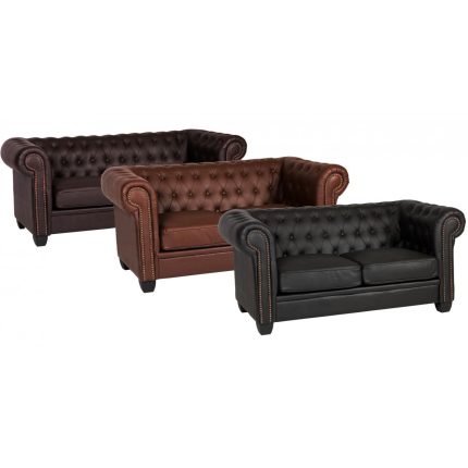 HF- Winston 3 Seater Sofa Leather & PVC