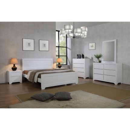 HF- Zircon King Size Bed White